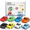 8 ADET Sevimli Mini Diecast Araba Alaşım Araba Çekin Araçlar Model Oyuncak Metal Güzel Renkli Taksi Otobüs Çocuklar Için Hediye