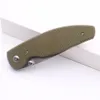 Expédition rapide Smke Knives TRM Atom Pocket Couteau Pliant Satin 14C28N Lame Vert Micarta Poignée Tactique Survie Couteau Outils De Camping En Plein Air