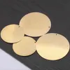 5pcs Raw Brass 55mm Metall Rund Stämpling Blank Disc Dog Taggar Charms För Smycken Gör Hängsmycke Halsband Findings Crafts