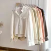 Bureau Vintage Vêtements Mode Bouton Blouse À Manches Longues Solide Couleur Femmes Chemises Blusas Mujer 13360 210415