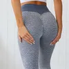 Kvinnor Leggings Sports Gym Wear Seamless Fitness Outfit Patchwork Print Hög midja Elastisk Push Up Ankellängd Polyester Yoga Pants 21522 30st
