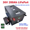 Batterie Lifepo4 36V, 200ah, 7200wh, pour voiture autonome AGV 7000W, dispositif de levage, hélice de propulseur + chargeur 10a