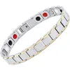 L Bracelet en acier inoxydable IP 18K Bracelets de couleur en or 4 en 1 éléments énergétiques bracelets de soins sains magnétiques simples fashi5326596