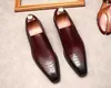 Dress Shoes Mens Fashion Wedding Genuine Leather Pointed Toe Slip On Formal Business Shoe Black Coffee Oxford Men Lofers