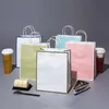 Storage Bags 10pcs Gift Boxes Festival Party Packaging Kraft Paper Bag Clothes Shoes Present Wrapping Tote Case Items 21x15x8cm