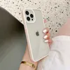 Hoogwaardige snoep kleur contrast duidelijke schokbestendige telefoon gevallen voor iPhone 12 11 pro max xs xr x transparante retro luxe achterkant case