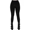 Mulheres Calças Gótico Bodycon Lápis Calças Verão Preto Punk Style Streetwear Cintura Alta Cinco-Pontilhada Estrela Impressão Leggings Moda 211014