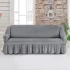 Stoelhoezen L Vorm Bubble Design Sofa voor Woonkamer Set Seat Anti Slip Couch SnowCover Katoenen Stof met Rok Kant 1-4-SEABER