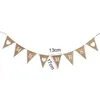 Party Decoration Mrs Love Heart Vintage Retro Flag Pull Banner Bunting Linen Burlap Pennant Wedding Birthday Baby Shower Home Decor