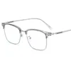 Слабы для бровей TR90 Литературная классическая металлическая плоская зеркала может быть оснащена очками миопий. Солнцезащитные очки рамки