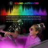 Samochodowe oświetlenie LED RGB Wnętrze Auto Światła Synchronizacja muzyki Rytm Aktywna funkcja dźwięku i bezprzewodowy pilot zdalnego sterowania