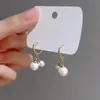Brincos de pérolas fofos coreanos para mulheres 2021 novo design simples moda pequena gota brinco jóias