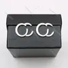 Silver Letter Stud Simple Gold Earrings Solid Elegant Alloy Ladies Ear Studs Everyday Jewelry Girl Charm