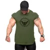 Muscleguys Summer Märke Gymkläder Tight Vest Mens Fitness Ärmlös Skjorta Homme Gym Tank Top Men Workout Muslce Top 210421