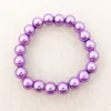 2 Pcs/set Children Kids Pearl Beads Bracelet Handmade Colorful Glass Pearls Strand Wristband Jewelry For Girls