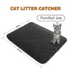 Tapis de litière pour chat, Double couche pliable, imperméable, piégeage, produits propres et antidérapants, accessoires pour chats