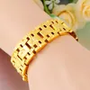 Chaîne à maillons 20MM Bracelet pour hommes Tendance Bijoux En Laiton Plaqué Or 24K Dominateur Visage Large Durable Couleur Cadeau Trum22