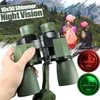 10x50 Outdoor Tactical Binocular Night Vision Telescope Reconnaissance Koordinater Kikare Bak4 Prism HD Blå Film