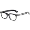 Occhiali da sole dal design di lusso retrò-vintage con montatura quadrata 53-20-143 unisex Seeyou Intea Exqusite Sliver Decorato Eyewear Plano per prescrizione fullset Case