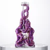 Bongs de vidro estilo Halloween exclusivos Cachimbos de água Cachimbos de água Chuveiro Perc Polvo Óleo Dab Rigs Bong Bong 5 mm de espessura Mini Wax Rigs com tigela