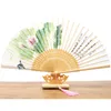 Vintage Party Favor Silk Folding Fan Retro Kinesisk Japansk Bamboo Fold Tassel Dance Hand Fans Hem Dekoration Ornament Craft Present