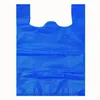 0.5kg mavi plastik çanta süpermarket bakkal alışveriş Tespit edilebilen tutamaçlı yelek mutfak depolama temiz çöp hediye sargısı