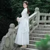 Vestidos chinos Hanfu para mujer, vestido elegante de hada cosplay, estilo antiguo, baile folclórico clásico femenino, ropa de escenario, traje azul