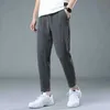 2021 Été mince glace soie pantalons décontractés hommes mode hip hop lâche pantalon à séchage rapide vêtements pour hommes harajuku sarouel mâle 4XL x0723