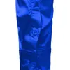 Royal Blue Silk Silk Satin рубашка мужчины роскошный бренд Slim Fit Mens платье рубашки свадьба повседневная мужская повседневная рубашка Chemise 210522