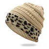 Winter hoeden mannen en vrouwen hiphop skullies cap fashion unisex casual gebreide hoed herfst volwassen luipaard print beanie hoed y21111
