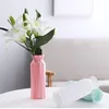 Vases créatifs mode simplicité décoration de la maison couleur résistante aux chutes en plastique Style nordique Vase à fleurs rond