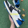 Fragment x TS - Jumpman 1 Low メンズ レディース バスケットボールシューズ ヒップホップ デザイナー ブラック ホワイト ブルー ソフトレザー アウトドア ファッション スニーカー 付き