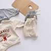 Nyfödd baby kläder sätter pojkar tecknad långärmad tröja tops toddler barn flickor harem byxor kostym barn kläder set 210413