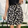 Skirts Woman 2022 Korean Style Summer Skirt High Waist Floral Falda Saia Long Maxi Vintage Vetement Ropa Mujer Clothes Black