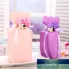 Gift Wrap 3*3*4.3'' Inches Large Romantic Candy Boxes With Plastic Flowers Ribbon Paper Wedding Favor Party 30pcs/lot1