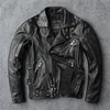 Skórzana kurtka motocyklowa mężczyzna moda płaszcz męski casual silnik trudno uderzone wiatrówki wierzchniej płaszczyzna bluzki plus size-xxxl czerń