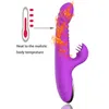 [US&CA Warehouse] Thruting Rabbit Vibrator G Spot Anal Vibrating Dildo for Women Automatic telescopic heating female rotating massage stick masturbation device