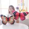 Färgglada Butterfly Plush Pillow Stuffed LifeLike Throw Kudde Hem Sofa Dekoration 210728