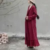 ジョニー教徒の女性の包帯トレンチビンテージコットンリネンコートスプリングパッチワーク緩いソリッドカラー中国風トレンチコート210521