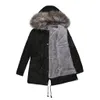 Plus Size Pelzkragen dick gepolsterter Mantel Frauen Winter mit Kapuze Wolle Liner warme Jacke weibliche Kordelzug Taille mittlere Länge Mantel 210507