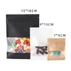 1000Pcs/Lot Small Black/Brown/White Kraft Paper Zipper Lock Bag with Window Food Earring Jewelry Packaging Pouches Wholesale