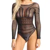 Diamond Jumpsuit Jacquard Fun Underwear Hollowed Out Jumpsuit Sexy Mesh 211201