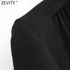 Vrouwen Vintage V-hals Zwart Geplooide Mini Jurk Dame Lange Mouwen Side Rits Casual Slanke Korte Business Vestido DS4767 210416