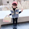 Baby Girls Boys Vests Children Fashion Cartoon Sleeveless Pattern Jeans Vest Kids Spring Autumn Cotton Denim Waistcoat 2-6 Years 210412