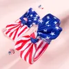 Mommy and Baby Girls Headbands US National Day Bunny Knot Hair Accessories Children Stripe star Hairbands Headwear Parent-Child Turbon Bands 2pcs Set KHA72