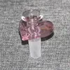 20pcs 14mm ciotole di vetro maschile a forma di cuore a forma di cuore a forma di fumo di vetro scivoli pezzi per bong tubi dell'acqua DHL