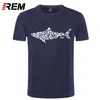 REM Shark Scuba Diver T-shirt Tee Divinger Dive Funny Birthday Gift Present for Him Men Adult T Shirt Short Sleeve Cotton 210629