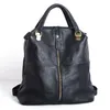 ladies black leather backpacks