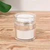 Bouteille de crème sous vide Acrylique Airless Jar 15g 30g 50g Pots rechargeables Pompe Lotion Bouteilles Conteneur d'échantillon