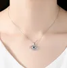 2 Renkler Mavi Nazar Kolye Kolye Lüks Kristal CZ Klavikula Kolye Gümüş Gül Altın Takı Üçüncü Zirkon Moda Jewelss Hediye